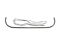 Front bumper chrome moulding with impact rubber. Porsche 911 - 90150504132, 90150504100, 90150504102, 90150504130 - 1684300306, 9305