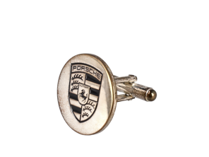 Porsche crest cufflink set.