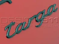 'TARGA'  BLACK Rear Lid Badge. Porsche 991 Targa - 99155930901