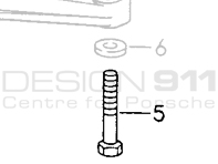 Gearbox Mount Carrier hexagond-head Bolt. Porsche 993 - 99907505901, 99907505909