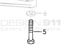 Gearbox Mount Carrier hexagond-head Bolt. Porsche 993 - 99907505901, 99907505909