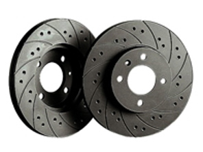 Black Diamond CROSS DRILLED & GROOVED Performance Brake Discs FRONT. Porsche 964 - KBD 468, KBD468