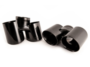 AWE Exhaust Diamond black quad tips for Porsche 997.2 Turbo / Turbo S - 3810-43010, 3810
