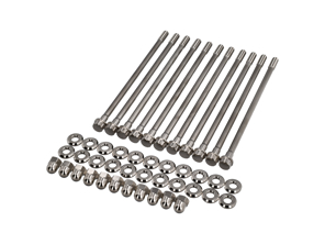 Engine case through bolt set, titanium. Porsche 911 / 964 / 993 - 90110117300, 90110116103, 99907000403, 93010117306, 93010117201, 95910117200, 95910117302