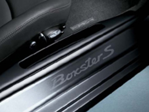 Side Sills Trims in Stainless Steel with Logo. Porsche 987 Boxster - 98755198002, 98755198003, 98755198015, 98755198014