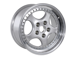 Rear 18-inch Light-alloy wheel, Silver metallic. Porsche 964 Turbo 3.6L - 96536214000, 96536213600