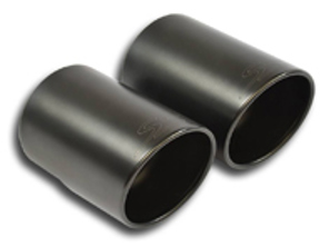 Gun metal grey exhaust tail pipes 100mm. Porsche 981 Boxster / Cayman Supersprint - 248076
