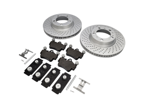 FRONT Brake Pads and Brake Disc Package Porsche 997 C4 Textar - 99635140501, 99635140601, 99761267701, 99635108802, 95535296000, 99735193907