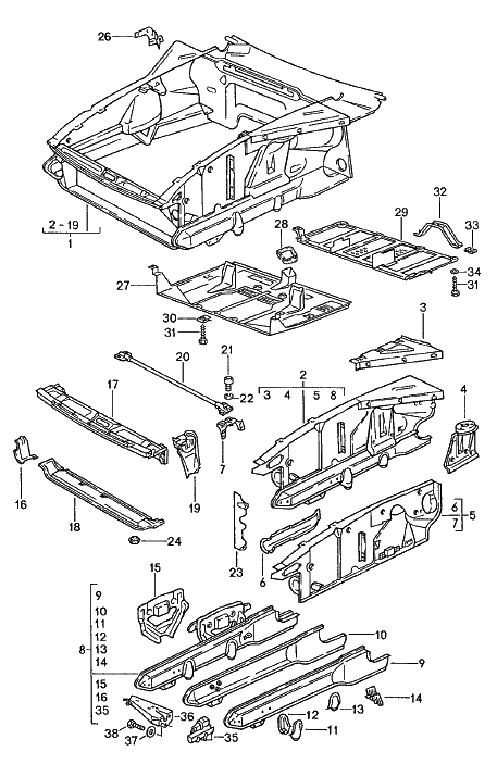 Porsche Rear Seat Protector and Cargo Organizer 95B044008