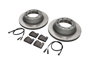 Rear Brake pads and brake disc package Porsche 928 1978-85 Sebro - 94435204102, 94435204105, 92835295102, 94435295102, 92861231301, 92861231305