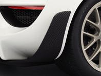 Carbon fibre rear bumper side air deflector plate. Porsche 918 Spyder - 91850572101, 91850572201