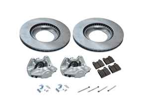 Front brake caliper, disc and brake pad kit. Porsche 911 / 911 SC - 477405083A, 477405083D, 91135104120, 91135195006, 91135194901, 91135195001, 91135195002, 91135195008, 91135195011, 90135199700, 91135193800, 91135194401, 91135194405, 91135195000, 92335190100, 94435195006, 91135142502, 91135142602