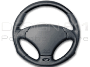 Steering Wheel Freeway - Black Leather - RAID