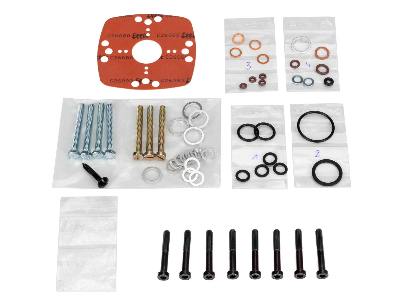 Fuel Distributor Head Gasket Set. Porsche 924 turbo 931110907X/1