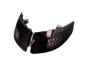 Indicator unit rear, Smoked / Red v3 with LED bulbs for Porsche 997 - 99763100092