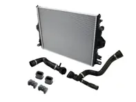 Radiator water with hoses, Centre. Porsche 958 Cayenne 3.0L Hybrid 2015-18 - 95810613210, 95810640120, 95810640221