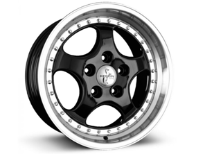 18' KT2 Split Rim Look Alloy Wheel 8.5J ET52 - Black finish Porsche PCD5/130 - KT2B01808552, KT2B01809552