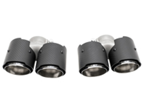 Exhaust Deluxe Quad-Style Tail Pipes, Carbon Fibre. Porsche 997.2 Carrera - 99711115130, 99711135130, 99711198330, 99711199130, 99711199140, 99711115230, 99711135230, 99711198430, 99711199231, 99711199240