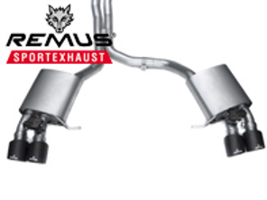 Exhaust Mufflers / Silencers Rear with Tail Pipes. Porsche 997 Carrera REMUS - 6890140500LR, 0046 70SS, 0046 70CSS