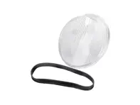 Headlamp glass H4. Porsche 911 / 964 LHD - 91163192703, 1 305 614 006