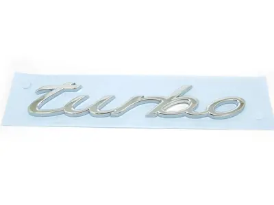 TURBO - POLISHED Chrome Rear Badge for Porsche 958 Cayenne 2011>> - 9585596770001C, 95855967700