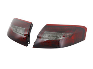 Indicator unit rear, Smoked / Red with LED bulbs for Porsche 996 Turbo / 996 C4S - 99663148700, 99663148800, 99663148702, 99663148802