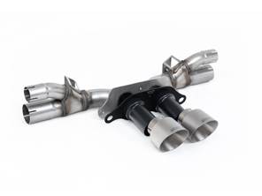 Milltek Sports Rear Silencer Bypass, GT-100 Brushed Titanium Trims. Porsche 991.2 GT3 / GT3 RS 2018-20 - 99711102792, 99711102799, 99711102790 - SSXPO197