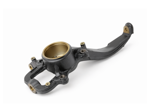 Steering knuckle, Front. Porsche 955 / 957 Cayenne - 95534115510, 95534115610