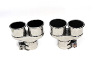 Quad tail pipe set Porsche 996 turbo and turbo S - 04080071000, 04080071020, 04080071029, 99611198101, 99611198201