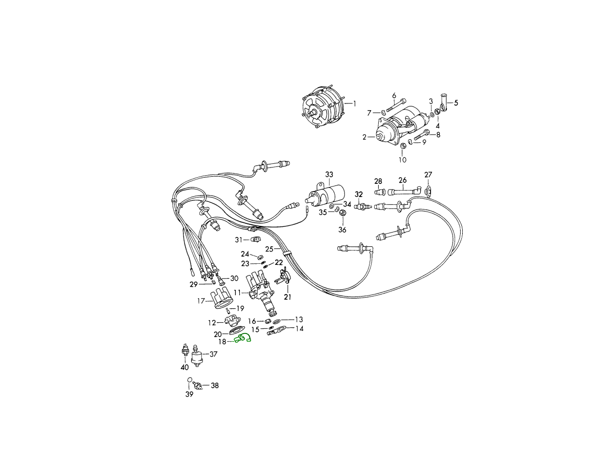 Original Porsche 90160296004 Point set. for Porsche 911 1972-73