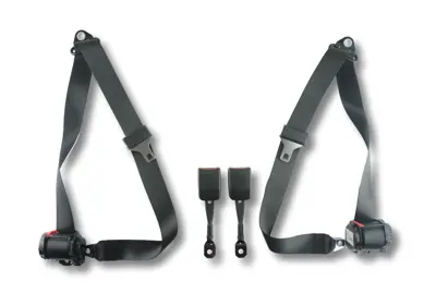 Retractable 3-point inertia reel front seat belt kit Porsche 986 Boxster 1997 to 2001 - 99680318301, 99680318304, 98680303302, 98680303402
