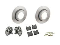 Front brake caliper, disc and brake pad kit. Porsche 356C 1963-65 - 90135196510, 90135196610, 90135196511, 90135196611, 90135140112, 91135293901, 91135293902