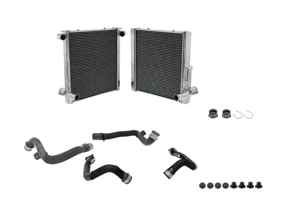 Aluminium radiator for water coolant fluid & hoses SET OF 2. Porsche 981 Boxster / 981 Cayman / 991.1 - 99110613103, 99110613203 - 7067, 7066