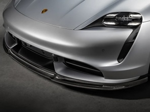 Front bumper lower spoiler in carbon fibre. Porsche Taycan turbo / turbo S