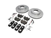 FRONT Brake Pads and Brake Disc Package. Porsche 997 C2 ABS - 99635140501, 99635140601, 99761275601, 99761275901, 99635108802, 95535296000, 99735193907
