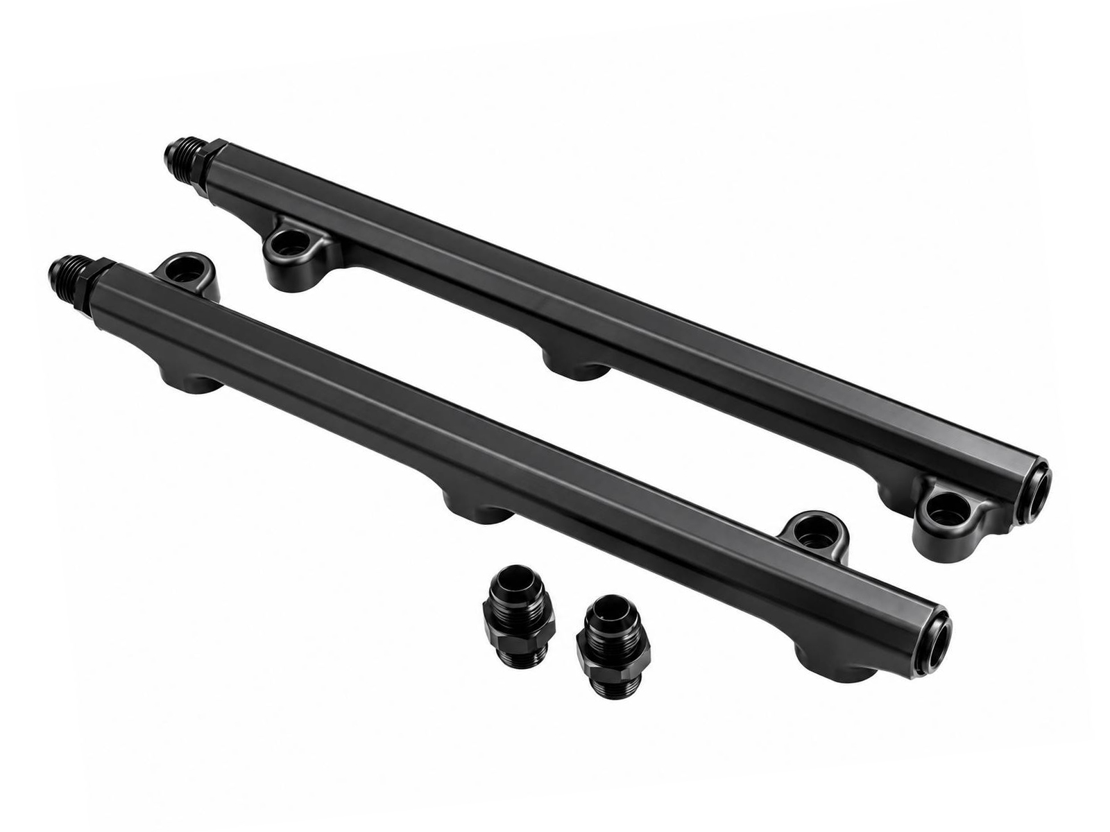 CNC-Machined Fuel Rail Kit Black Anodised. Porsche 964 / 993 3.6L - 99311004002, 99311004004, 96411030700, 96411030800 - AMS9050033