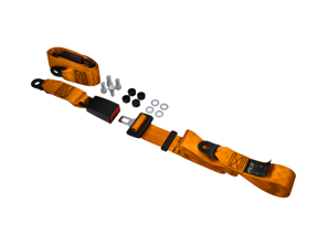 Static 2-point rear lap belt in orange (Set of 2). Porsche 911 78-89 / 964 / 993 / 968 / 924 / 944 - 47785779570B, 911116