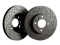 Black Diamond CROSS DRILLED & GROOVED Performance Brake Discs REAR. Porsche 95B Macan