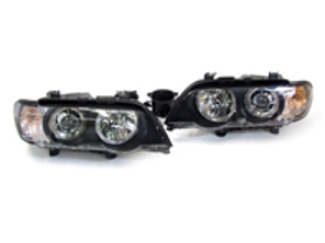 Xenon Angel Eye Headlamps Headlight Set Chrome D2S BMW X5 E53 99-03 - 0001290685, 1290685