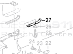 Rear bumper attachment strip. Porsche 965 Turbo - 96550544300, 96550544400