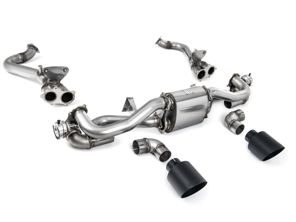 Milltek Sports Exhaust With GPF Bypass And Cerakote Black Trims. Porsche 718 Cayman GT4 / Boxster GTS 4.0L - 982254351B, 982254351L, 982254351AA, 982254351P, 982254351R, 982254350B, 982254350L, 982254350AA, 982254350P, 982254350R, 982251053F, 982251053H, 982251053K, 982251053E - SSXPO149