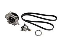 Water pump, belt & thermostat kit. Porsche 991.2 Carrera / 992.1 Carrera / 2S / 4S / turbo / 992.2 Carrera 2 - 9A210604902, 0PB121005A, 0PB121005C, 0PB121005E, 9A712168800, 0PB121688, 9A110655900, 9A110622603, 9A110622602, 9A712111000, 0PB121110A, 0PB903137A, 9A110221800, 0PB903137G
