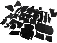 Complete interior carpet set for Porsche 964 C2/C4  Cabriolet  RHD
