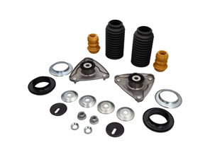 Front Shock Absorber Top Mount & Overhaul Kit. Porsche 987 Boxster 2005-08 without PASM - 99970345740, PAF103353, 99734310701, 99734301801, 99634351505, 99634351701, 99634351100, 99634351101, 99634351300, 99634330102, 99634350500