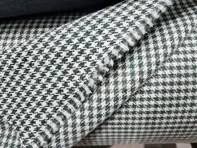 Pepita Porsche Houndstooth classic fabric, Green / White