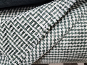 Pepita Porsche Houndstooth classic fabric, Green / White