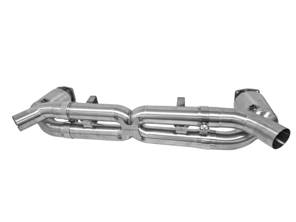 Sports exhaust silencer bypass x pipe with catalytic converters. Porsche 997.2 turbo - 99711102730, 99711102731, 99711102732, 99711300930, 997113009AX, 99711301030, 997113010AX - 9M99711102732