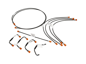 Brake line kit. Porsche 356 C - 64442314, 69535260100, 69535260201, 69535531300, 69535560500, 69535560600 - 1661501210