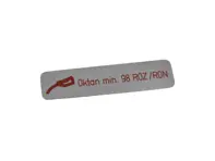 Sticker Fuel Octane Rating. Porsche 911 / 911 turbo / 924 / 944 / 928 / 914 - 411000263A
