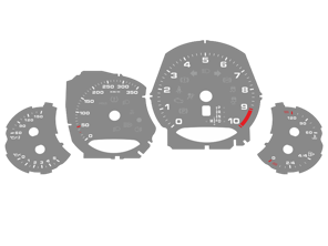 Dial face set, KMH. Porsche 991.1 GT3